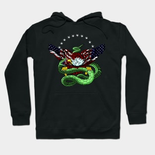 Awesome eagle with snake Hoodie
